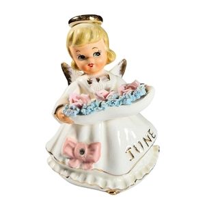 Vintage World Creations Orimco Birth Stone Birthday Angel June 4.5 in